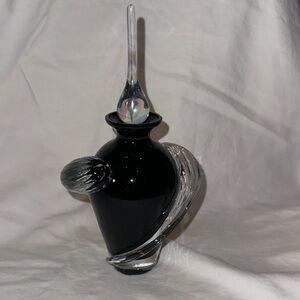 Artistic Black and Clear Glass Sculpture